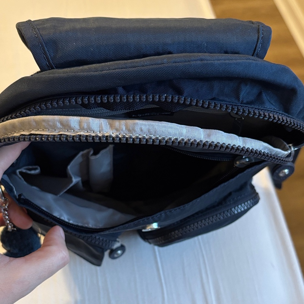Kipling Navy Backpack with Charm - image 5